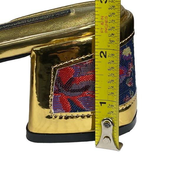 Dolce & Gabbana Women's Baroque Embellished Multicolor Sandals Pumps Size US 8 - Picture 12 of 13